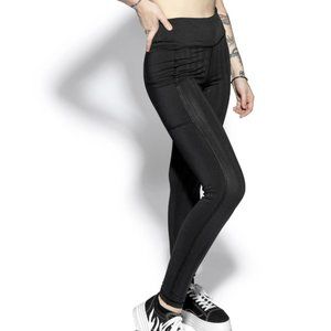 Blackcraft Black Stripe - Active Leggings